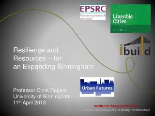 Resilience Through Innovation Critical Local Transport and Utility Infrastructure