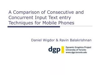 A Comparison of Consecutive and Concurrent Input Text entry Techniques for Mobile Phones