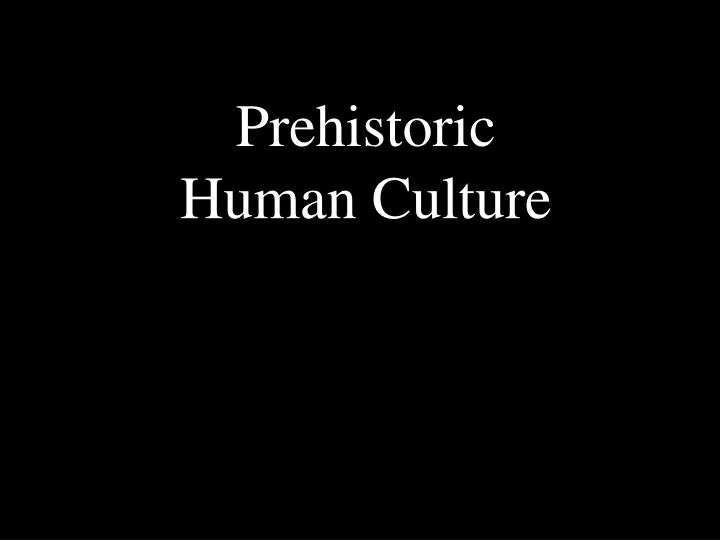 prehistoric human culture