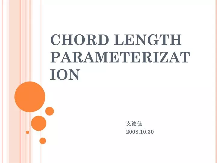 chord length parameterization