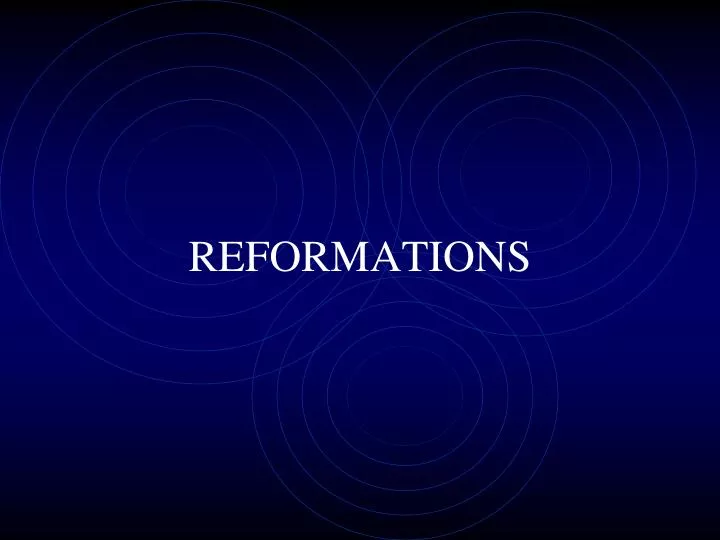 reformations