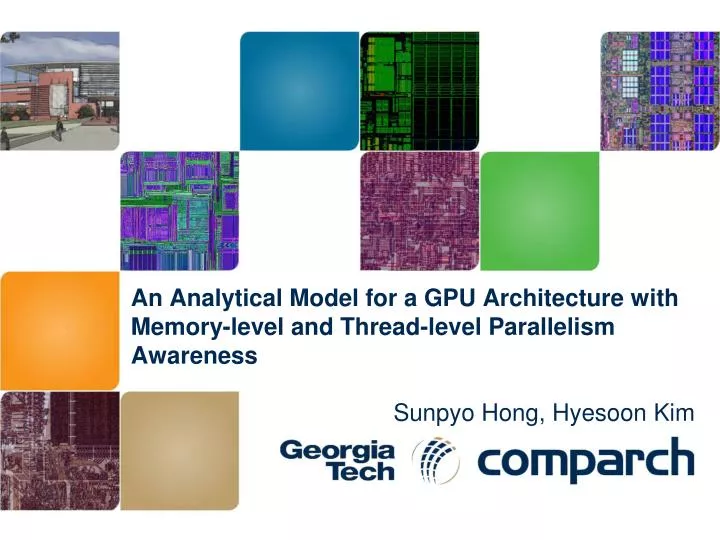 an analytical model for a gpu architecture with memory level and thread level parallelism awareness