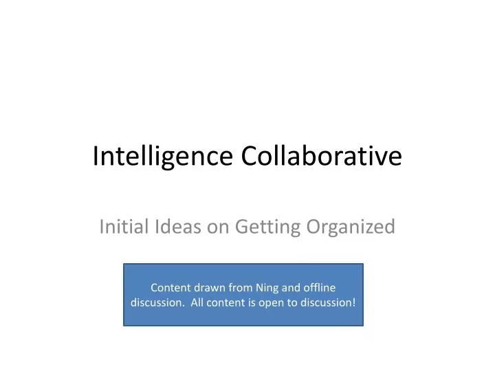 intelligence collaborative