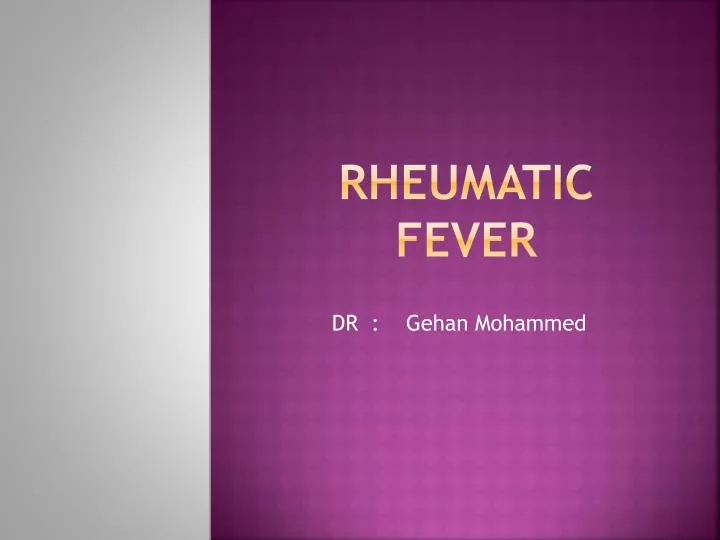 rheumatic fever