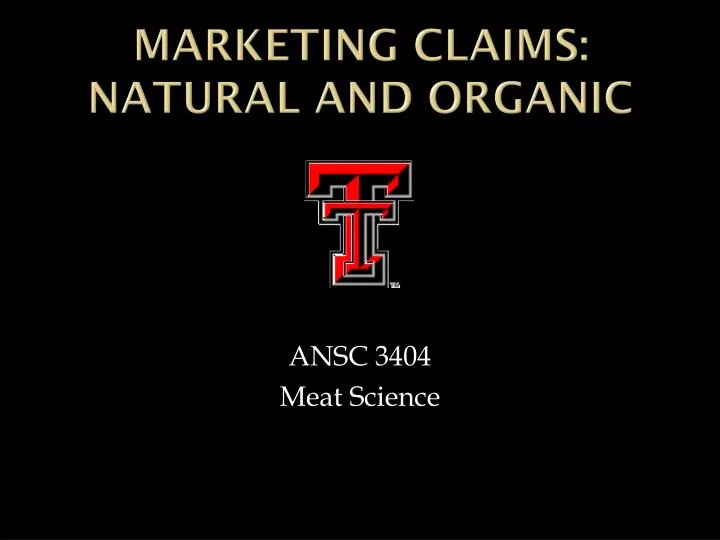 marketing claims natural and organic