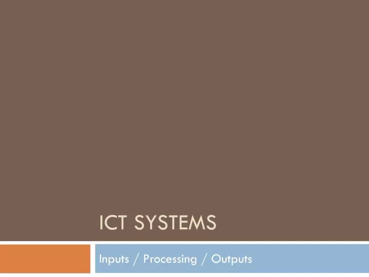 ict systems