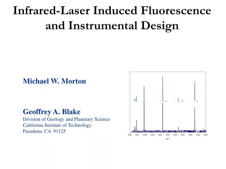infrared laser induced fluorescence and instrumental design
