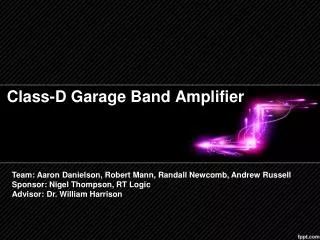 Class-D Garage Band Amplifier