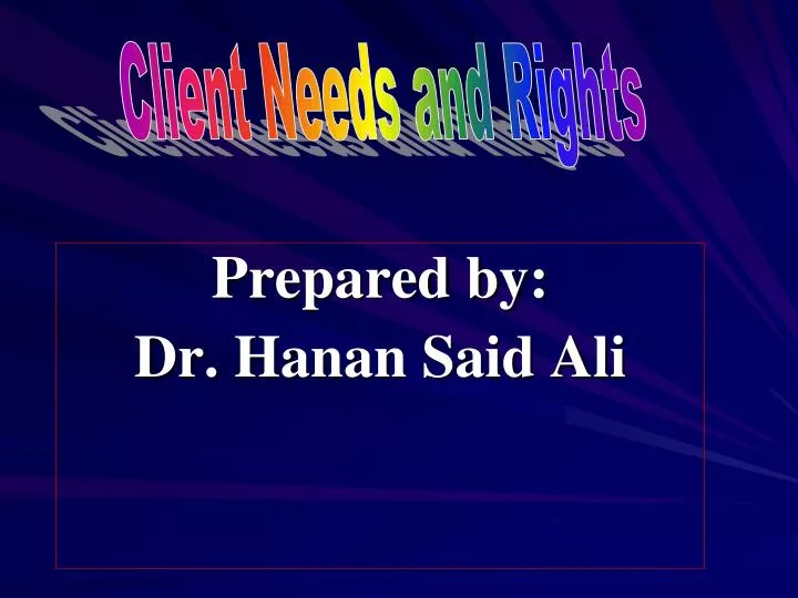 prepared by dr hanan said ali