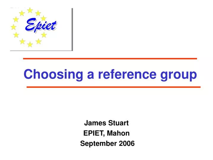 choosing a reference group