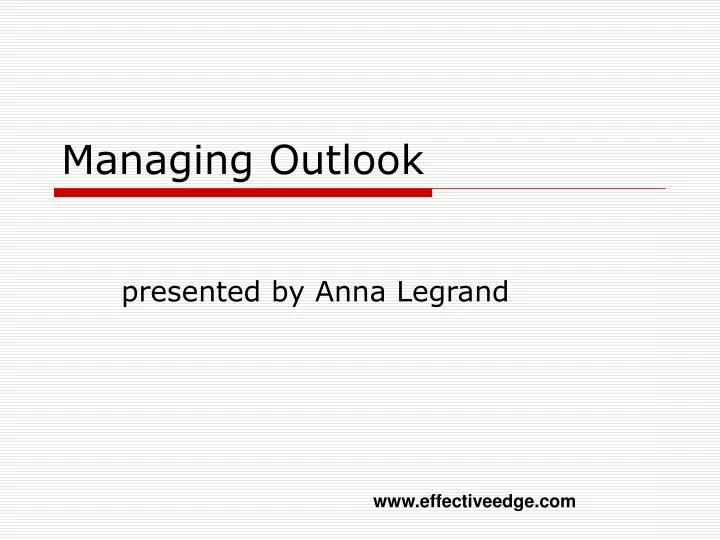 managing outlook