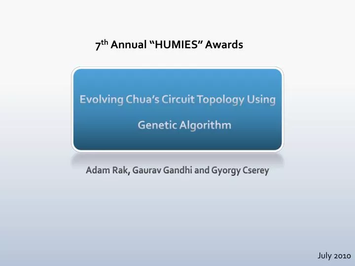 evolving chua s circuit topology using genetic algorithm