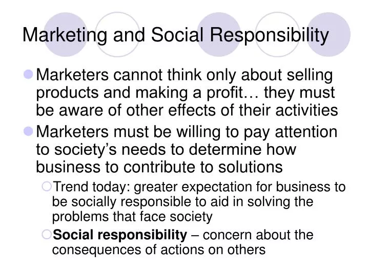 marketing and social responsibility