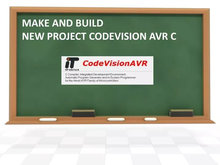 make and build new project codevision avr c