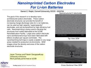 Nanoimprinted Carbon Electrodes For Li-ion Batteries