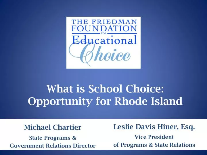 what is school choice opportunity for rhode island