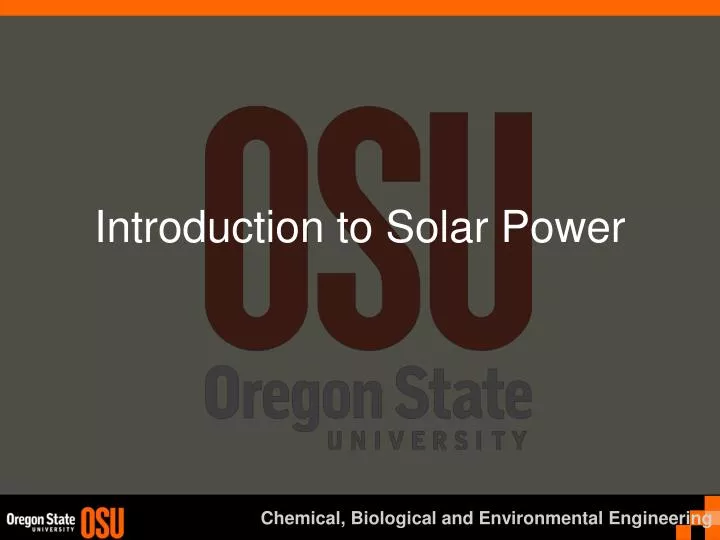 introduction to solar power
