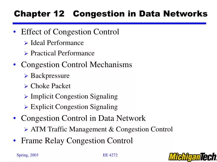 chapter 12 congestion in data networks