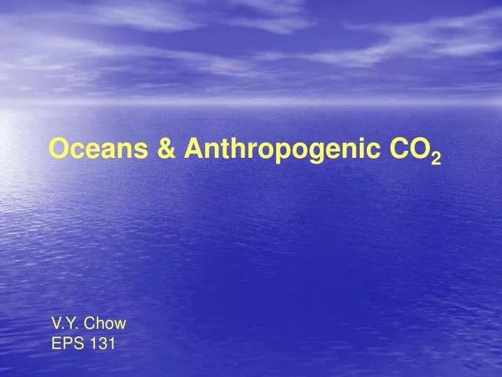 oceans anthropogenic co 2