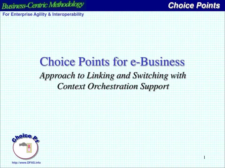 choice points for e business