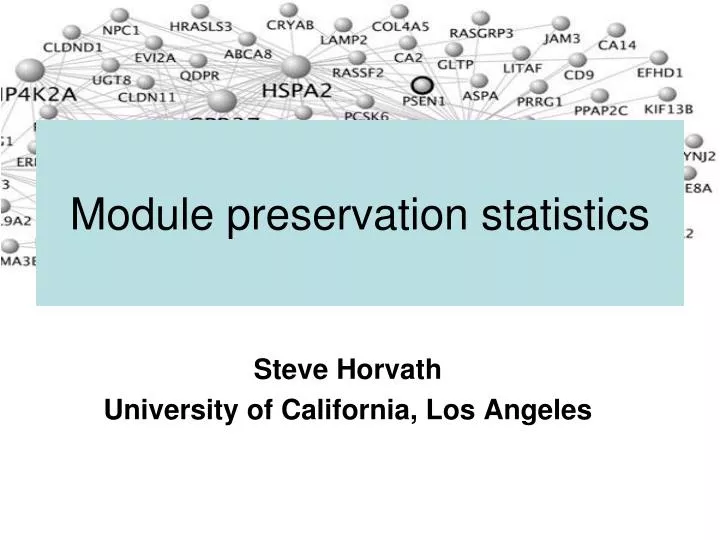 module preservation statistics