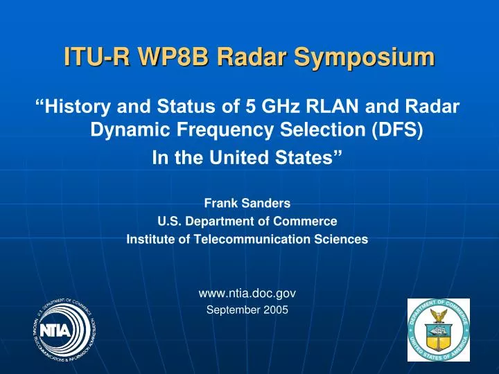 itu r wp8b radar symposium
