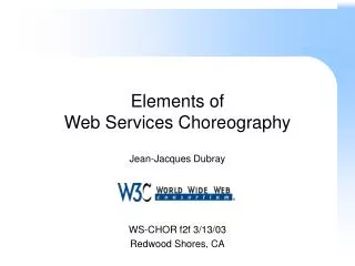 Elements of Web Services Choreography