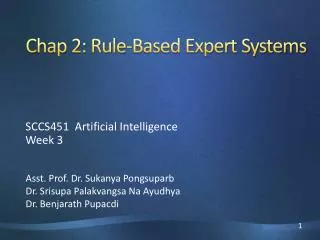 Chap 2: Rule-Based Expert Systems