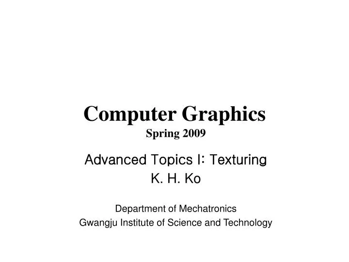 computer graphics spring 2009
