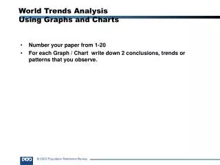 World Trends Analysis Using Graphs and Charts