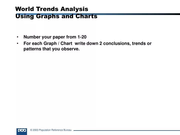 world trends analysis using graphs and charts