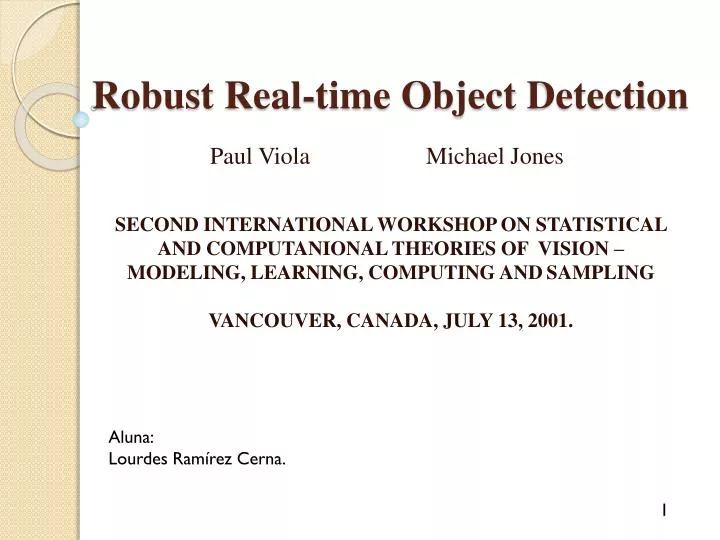 robust real time object detection