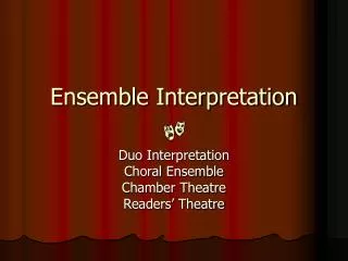 Ensemble Interpretation