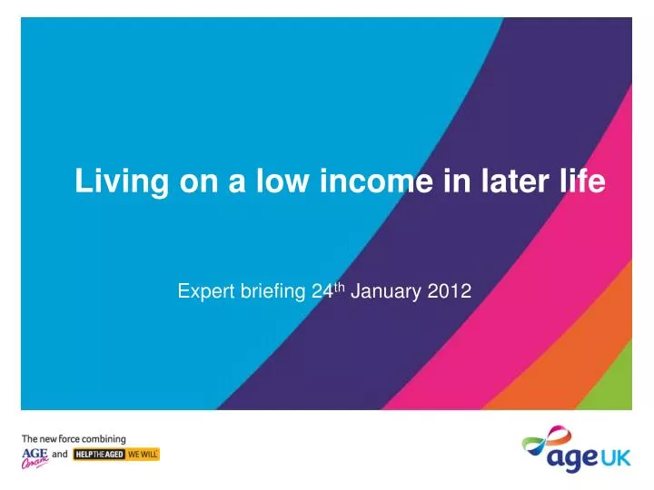 living on a low income in later life