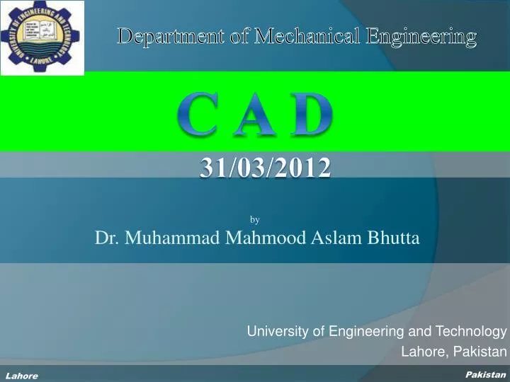 university of engineering and technology lahore pakistan