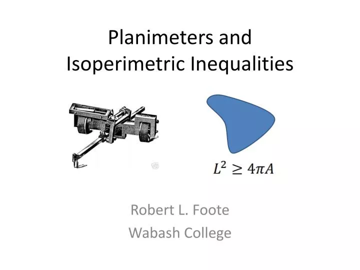 planimeters and isoperimetric inequalities
