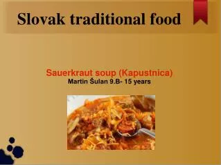 Slovak traditional food