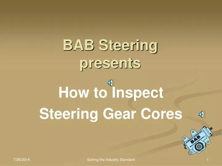 bab steering presents