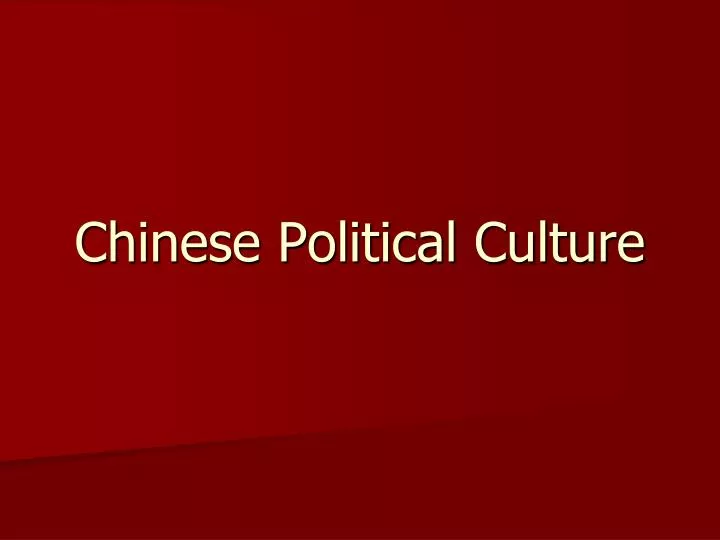 chinese political culture