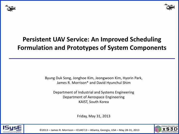 persistent uav service an improved scheduling formulation and prototypes of system components
