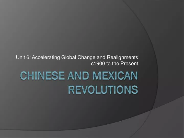 unit 6 accelerating global change and realignments c1900 to the present