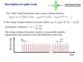 Description of a pulse train