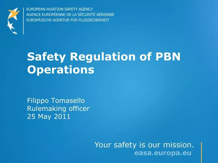 safety regulation of pbn operations