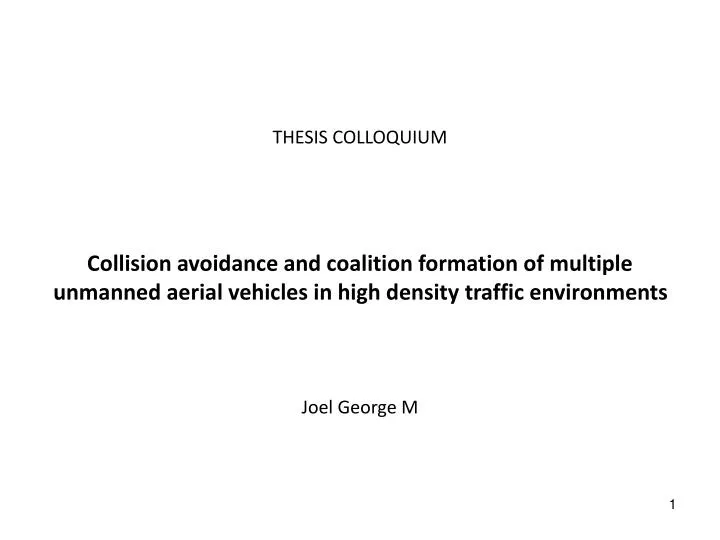 what is thesis colloquium