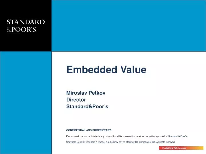 embedded value miroslav petkov director standard poor s