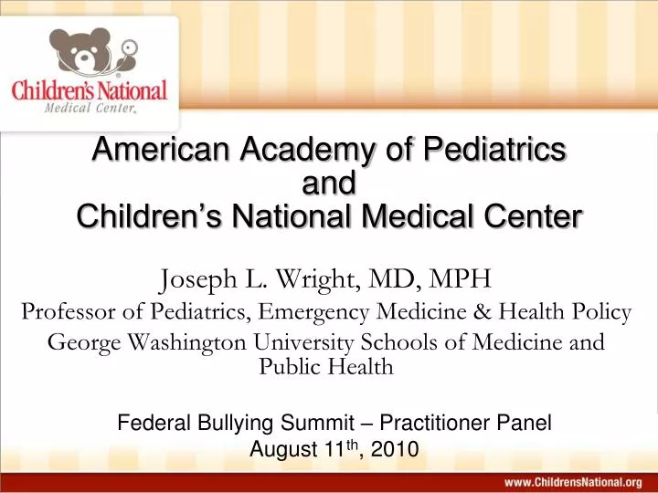 american academy of pediatrics and children s national medical center