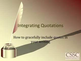 Integrating Quotations