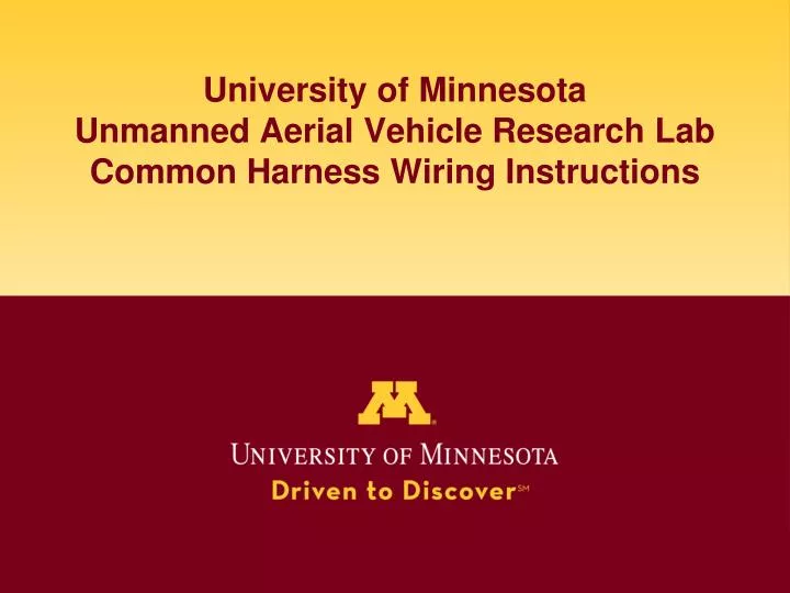 university of minnesota unmanned aerial vehicle research lab common harness wiring instructions