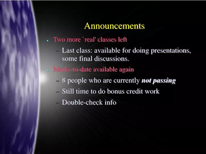 PPT Announcements PowerPoint Presentation Free Download ID