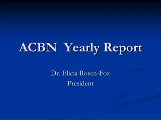 ACBN Yearly Report